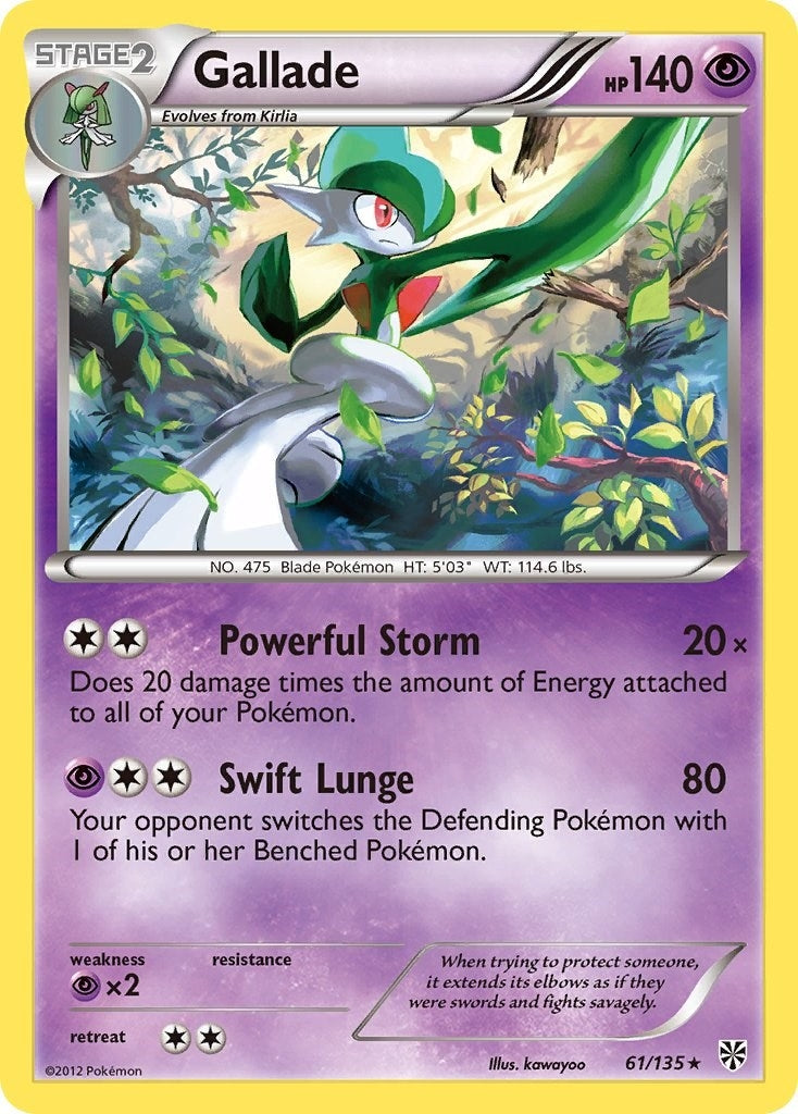 Image for Gallade (61/135) (Plasma Storm) - Pokemon