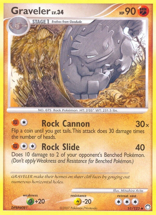 Image for Graveler (51/123) (Mysterious Treasures) - Pokemon