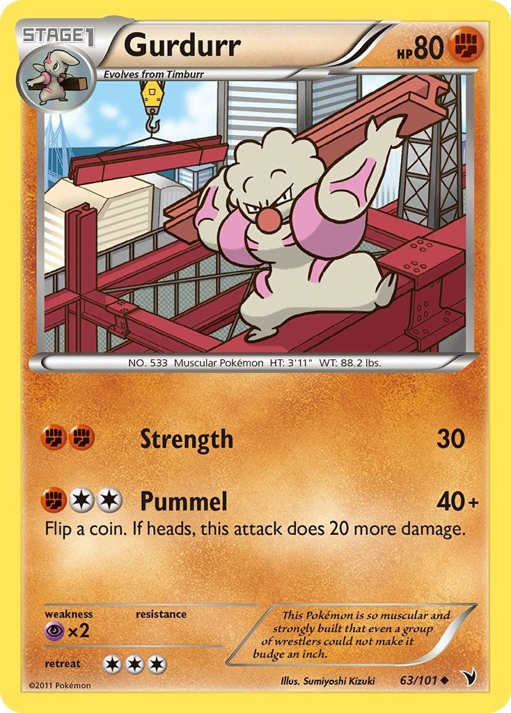 Image for Gurdurr (63/101) (Noble Victories) - Pokemon