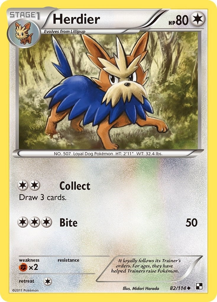 Image for Herdier (82/114) (Black and White) - Pokemon