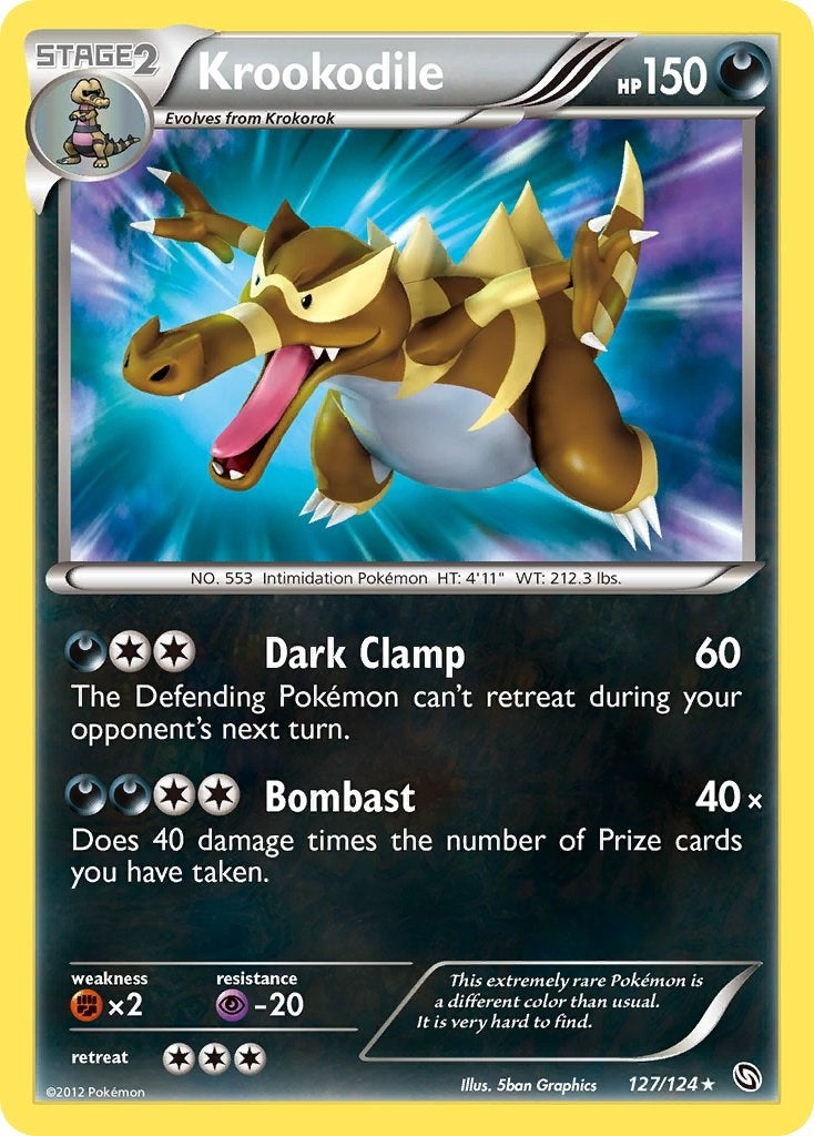 Image for Krookodile (127/124) (Dragons Exalted) - Pokemon