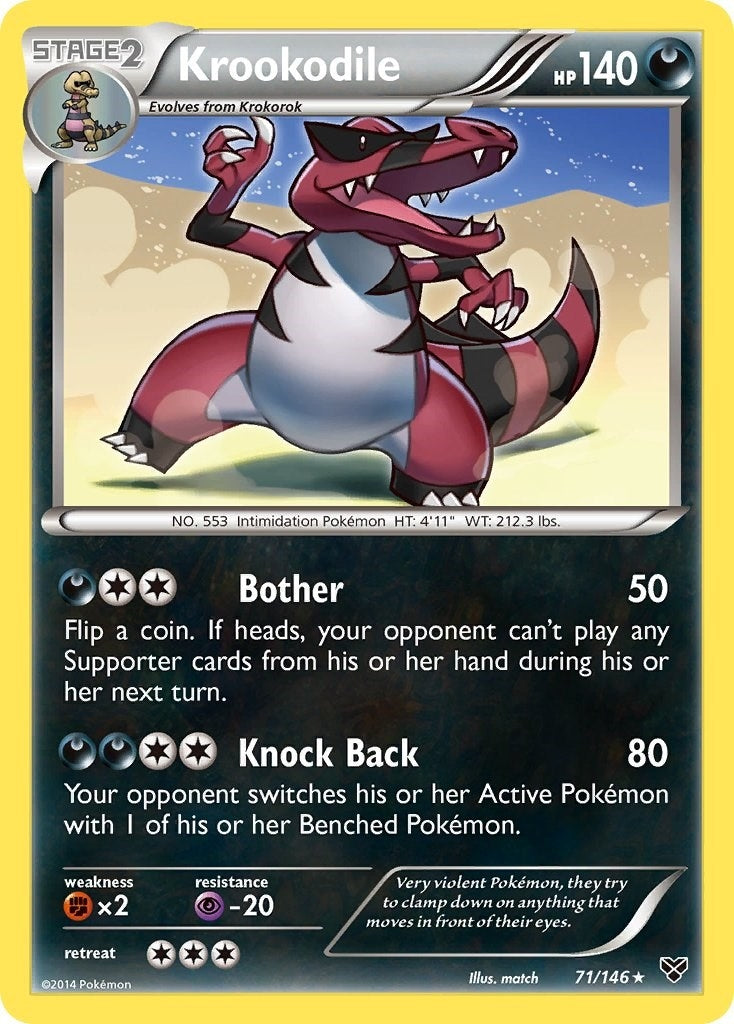 Image for Krookodile (71/146) (XY Base Set) - Pokemon