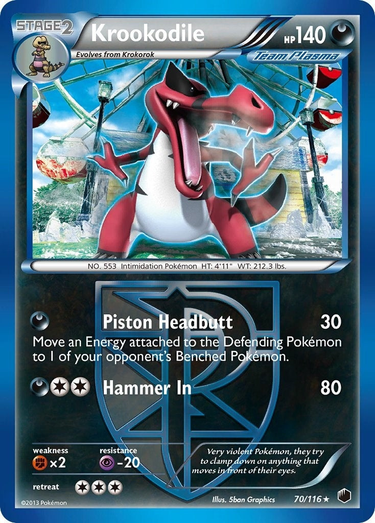 Image for Krookodile (Team Plasma) (70/116) (Plasma Freeze) - Pokemon