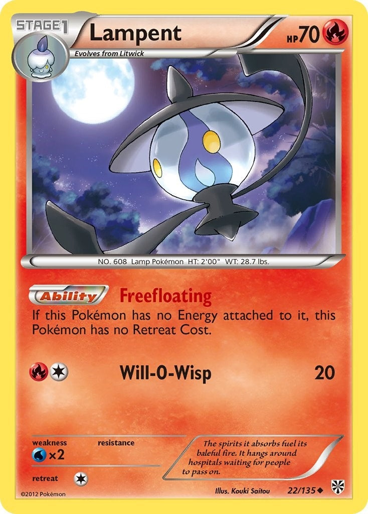 Image for Lampent (22/135) (Plasma Storm) - Pokemon