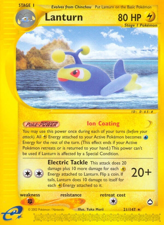 Image for Lanturn (21) (021/147) (Aquapolis) - Pokemon