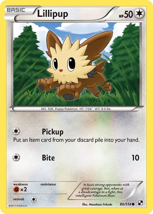 Image for Lillipup (80) (80/114) (Black and White) - Pokemon