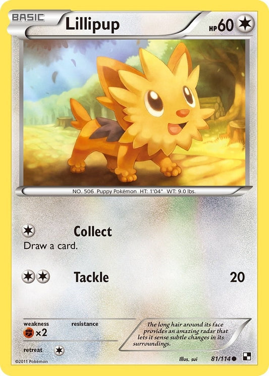 Image for Lillipup (81) (81/114) (Black and White) - Pokemon