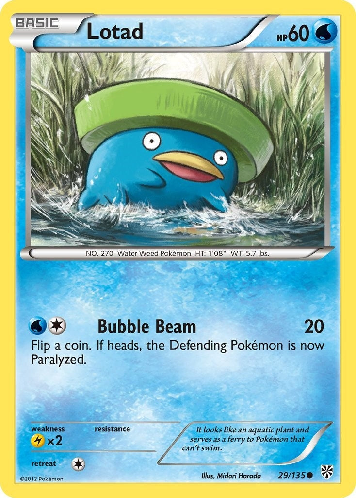 Image for Lotad (29/135) (Plasma Storm) - Pokemon