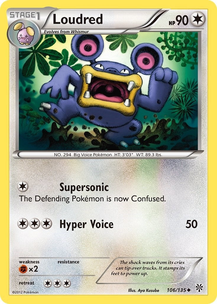 Image for Loudred (106/135) (Plasma Storm) - Pokemon