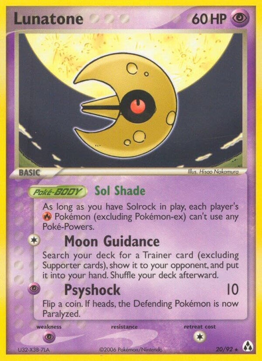 Image for Lunatone (20/92) (Legend Maker) - Pokemon