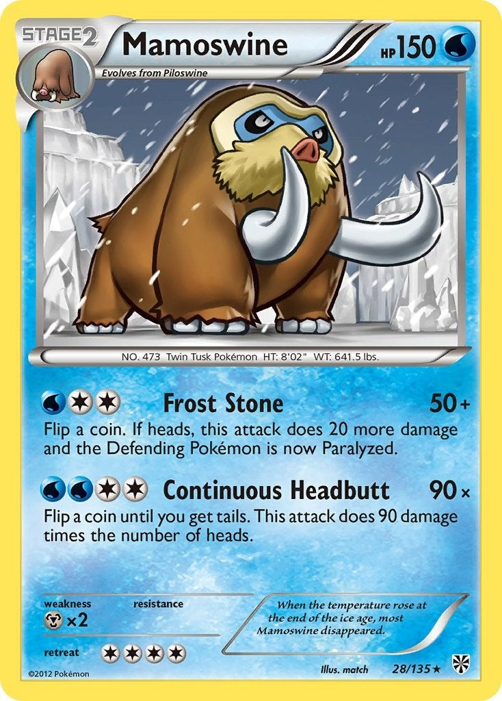 Image for Mamoswine (28/135) (Plasma Storm) - Pokemon