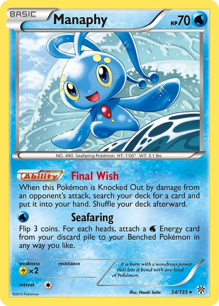 Image for Manaphy (34/135) (Plasma Storm) - Pokemon