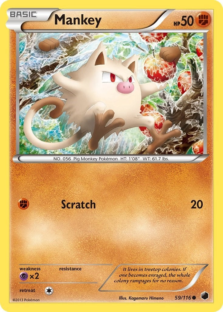 Image for Mankey (59/116) (Plasma Freeze) - Pokemon