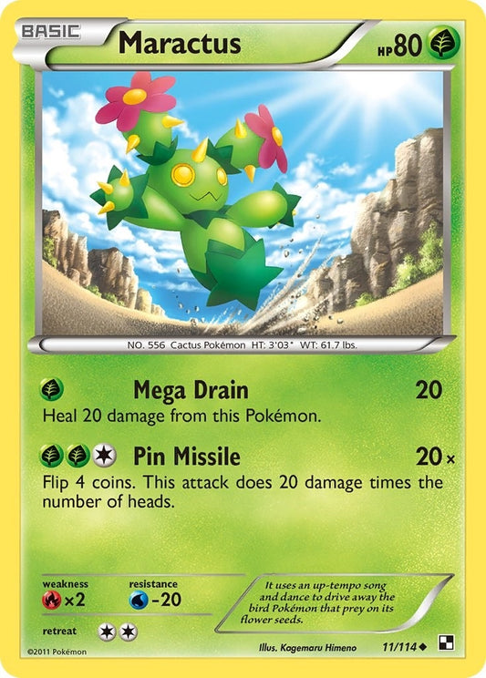 Image for Maractus (11) (11/114) (Black and White) - Pokemon
