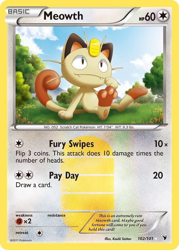 Image for Meowth (102/101) (Noble Victories) - Pokemon