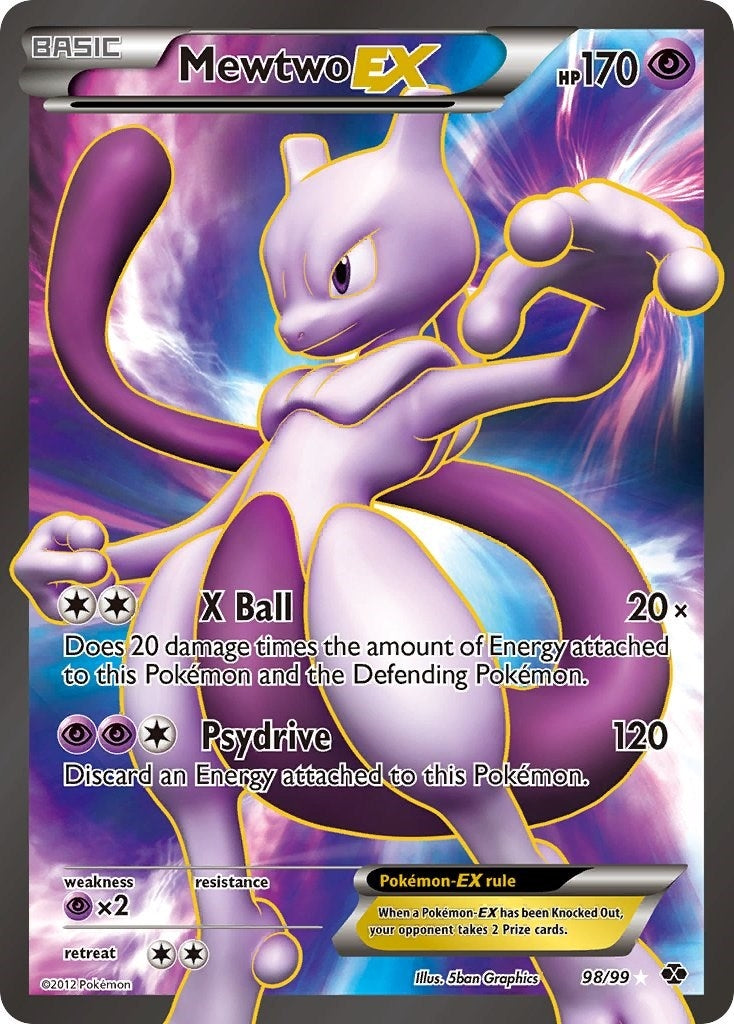 Image for Mewtwo EX (98 Full Art) (98/99) (Next Destinies) - Pokemon