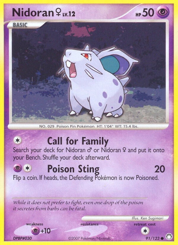 Image for Nidoran F (91/123) (Mysterious Treasures) - Pokemon