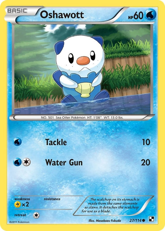 Image for Oshawott (27) (27/114) (Black and White) - Pokemon