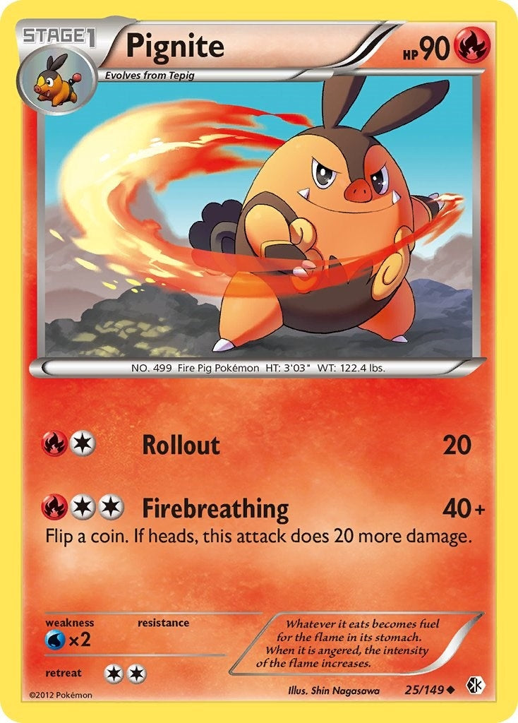 Image for Pignite (25/149) (Boundaries Crossed) - Pokemon