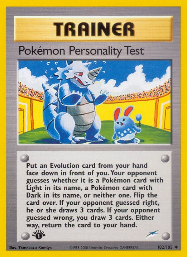 Image for Pokemon Personality Test (102/105) (Neo Destiny) - Pokemon