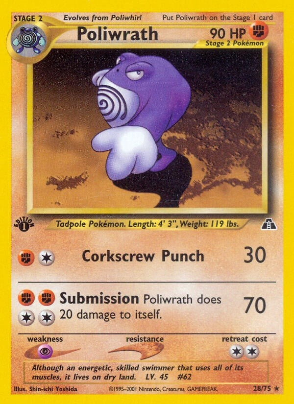 Image for Poliwrath (28) (28/75) (Neo Discovery) - Pokemon