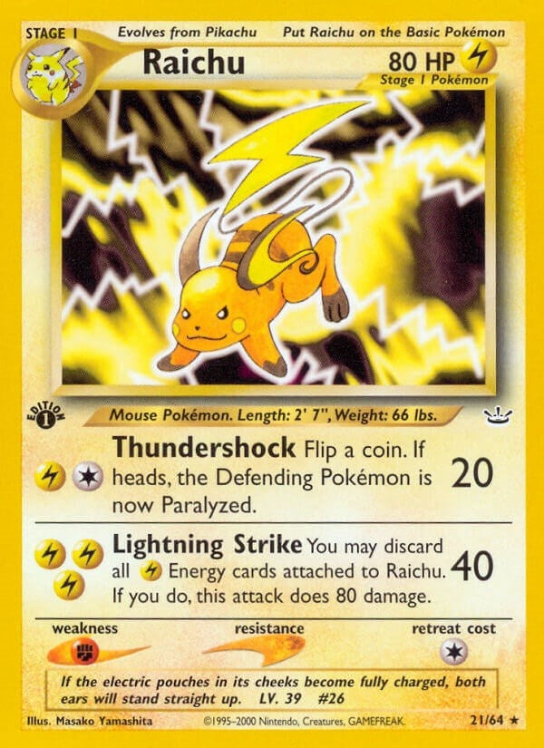 Image for Raichu (21/64) (Neo Revelation) - Pokemon