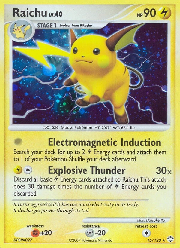 Image for Raichu (15/123) (Mysterious Treasures) - Pokemon