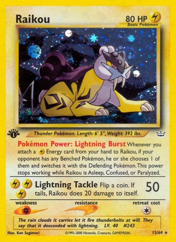 Image for Raikou (13) (13/64) (Neo Revelation) - Pokemon