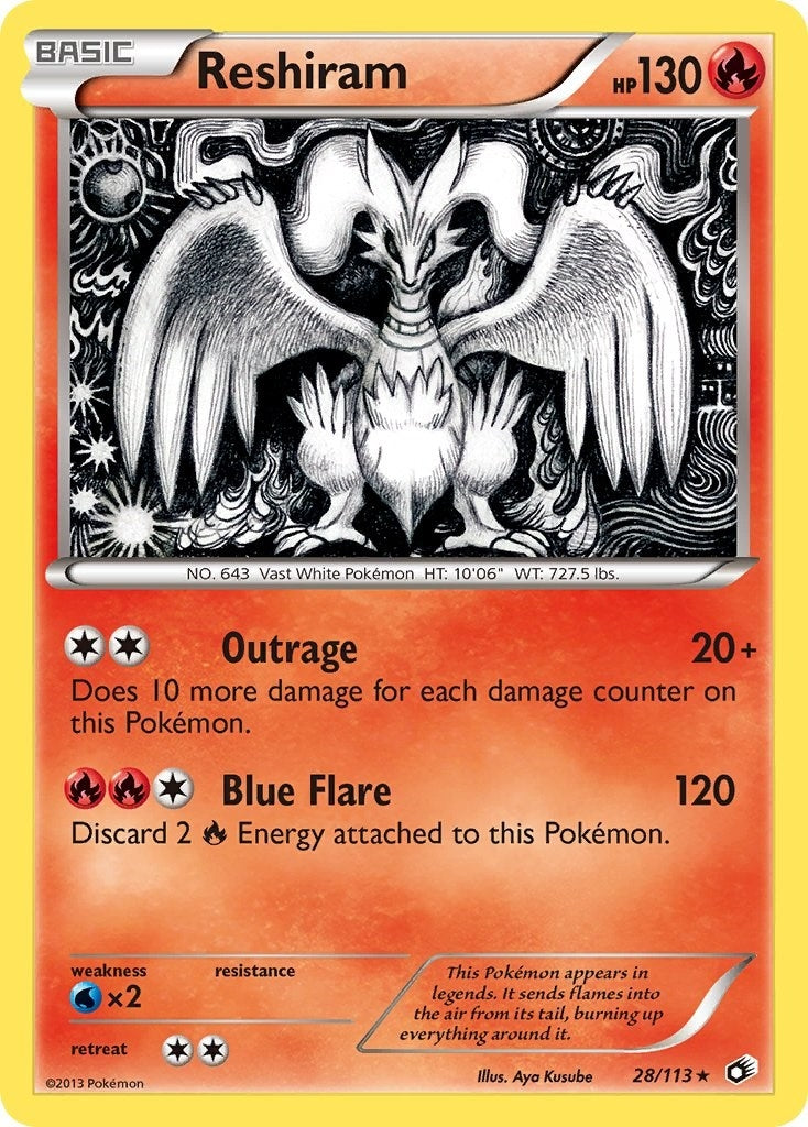 Image for Reshiram (28/113) (Legendary Treasures) - Pokemon