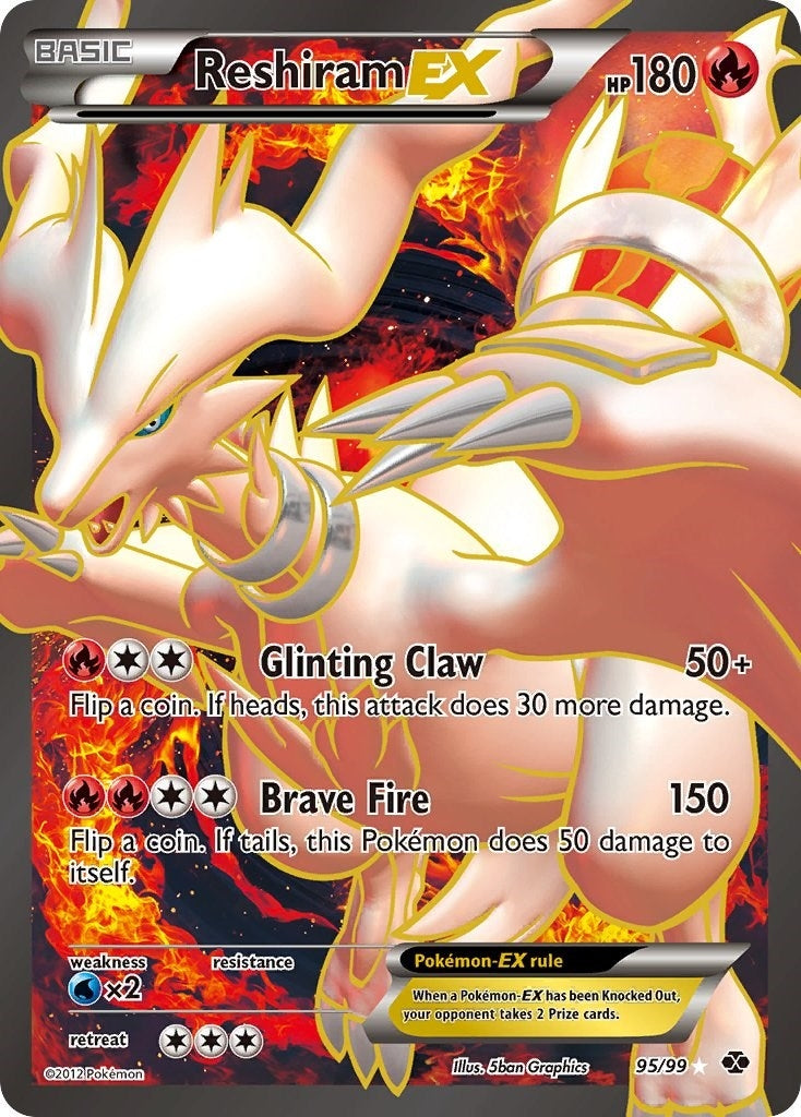 Image for Reshiram EX (95 Full Art) (95/99) (Next Destinies) - Pokemon