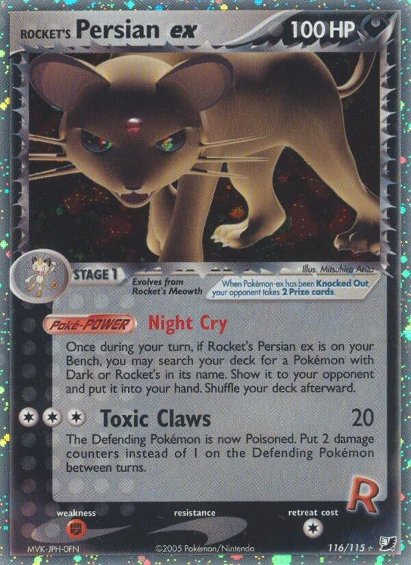 Image for Rocket's Persian ex (116/115) (Unseen Forces) - Pokemon