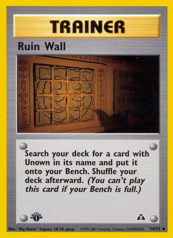Image for Ruin Wall (74/75) (Neo Discovery) - Pokemon
