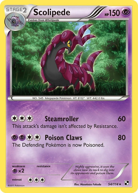 Image for Scolipede (54/114) (Black and White) - Pokemon