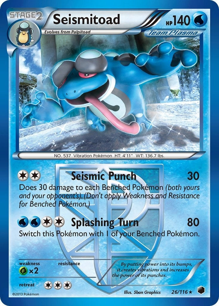Image for Seismitoad (Team Plasma) (26/116) (Plasma Freeze) - Pokemon