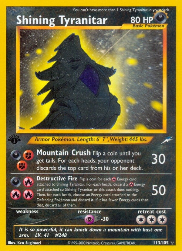 Image for Shining Tyranitar (113/105) (Neo Destiny) - Pokemon