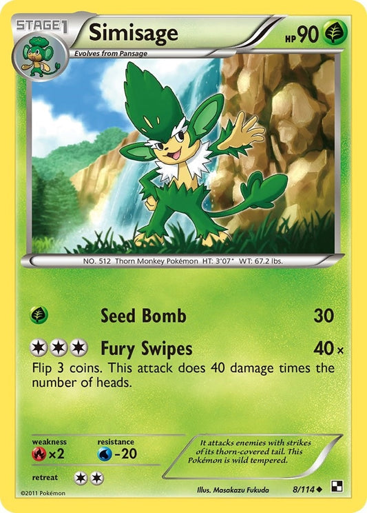 Image for Simisage (8/114) (Black and White) - Pokemon