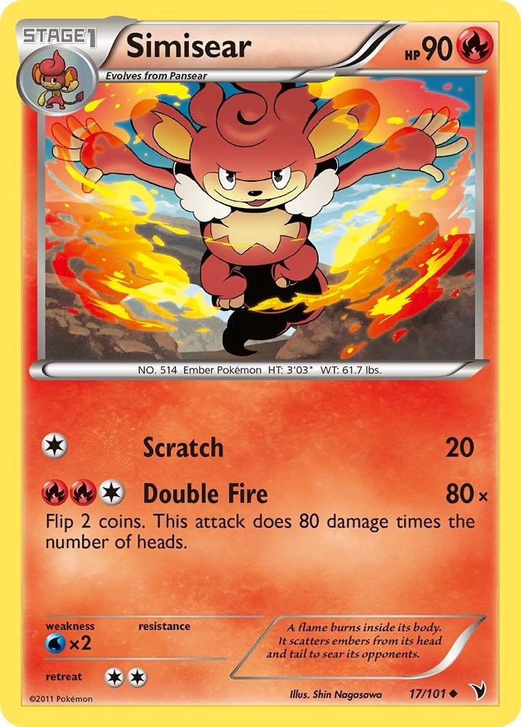 Image for Simisear (17/101) (Noble Victories) - Pokemon
