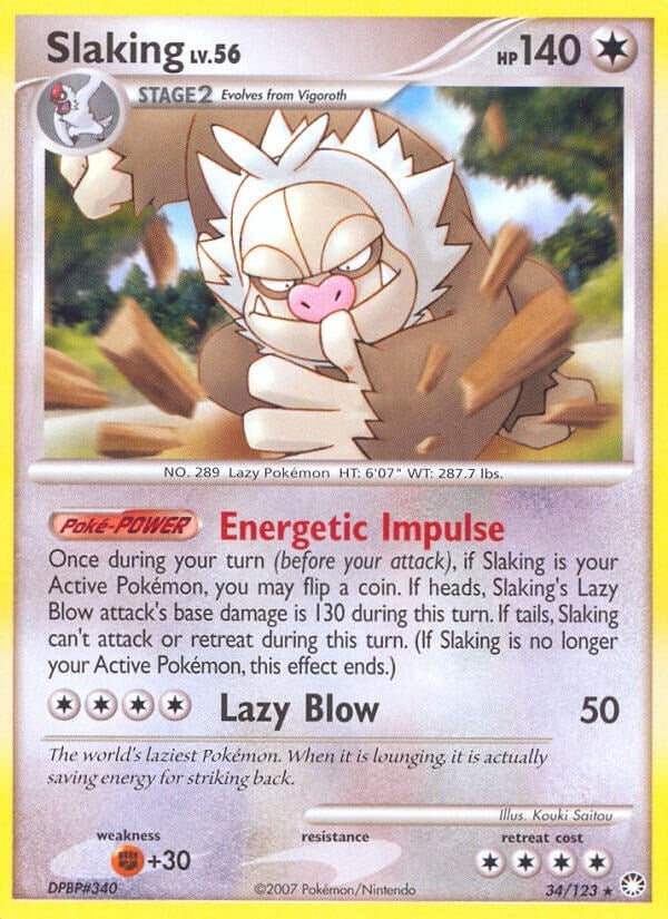 Image for Slaking (34/123) (Mysterious Treasures) - Pokemon