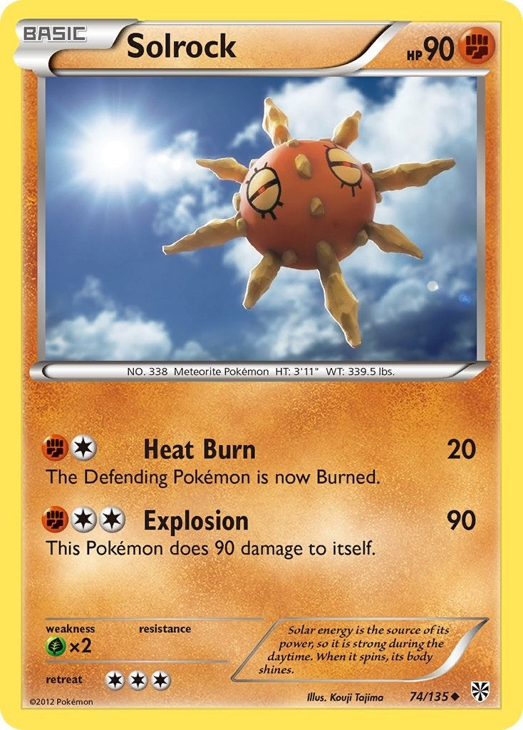 Image for Solrock (74/135) (Plasma Storm) - Pokemon