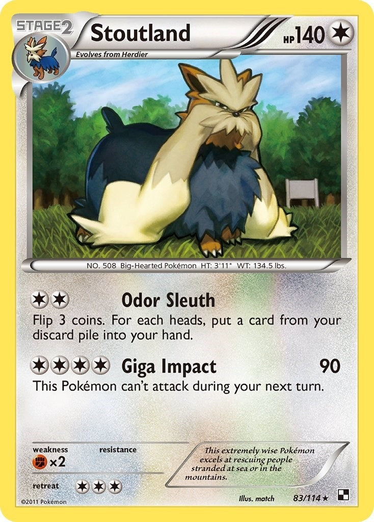 Image for Stoutland (83/114) (Black and White) - Pokemon