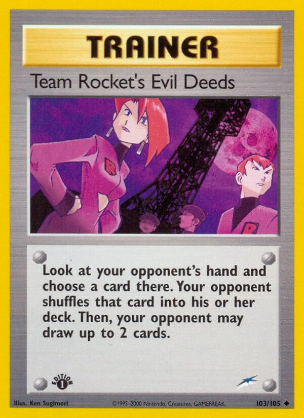 Image for Team Rocket's Evil Deeds (103/105) (Neo Destiny) - Pokemon