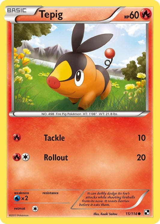 Image for Tepig (15) (15/114) (Black and White) - Pokemon