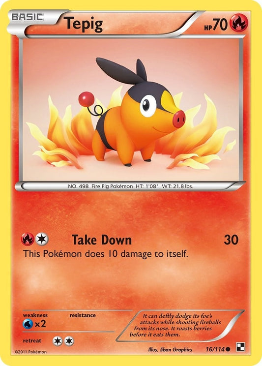 Image for Tepig (16) (16/114) (Black and White) - Pokemon
