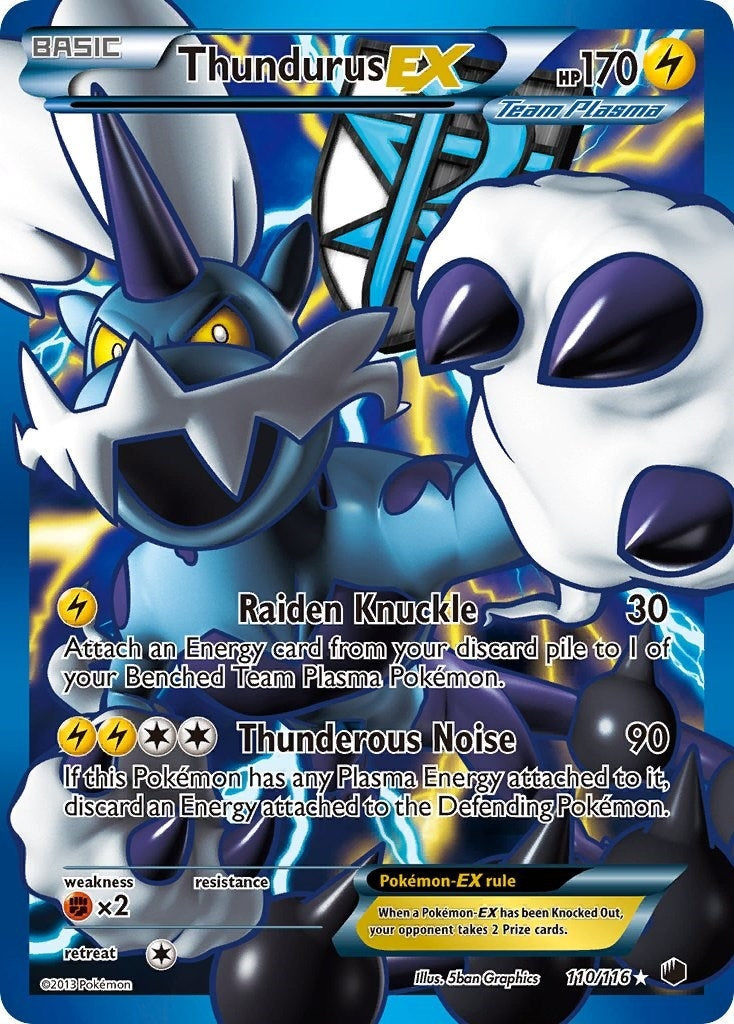 Image for Thundurus EX (Team Plasma) (110 Full Art) (110/116) (Plasma Freeze) - Pokemon