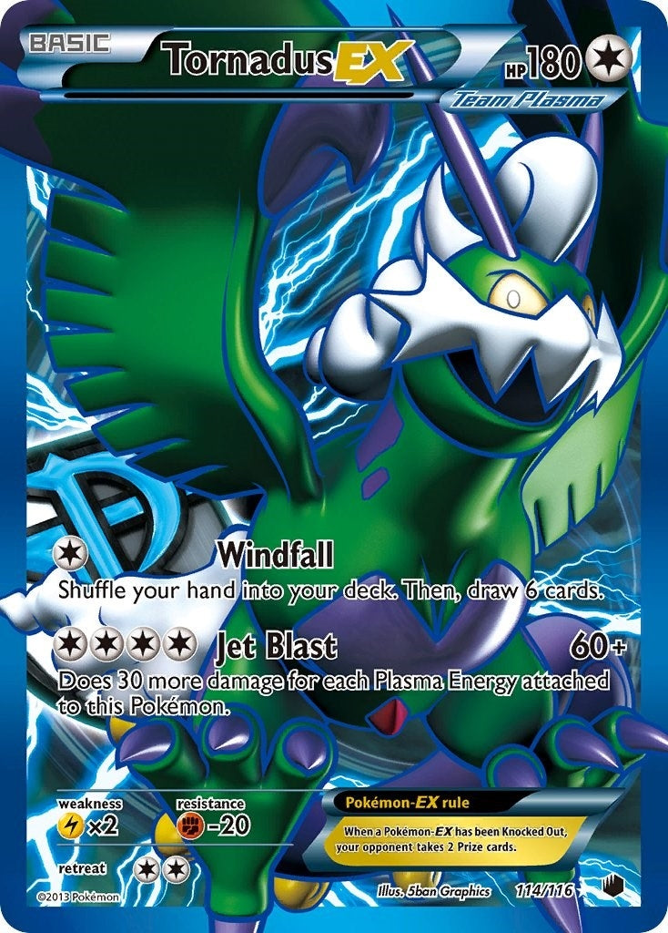 Image for Tornadus EX (Team Plasma) (114 Full Art) (114/116) (Plasma Freeze) - Pokemon