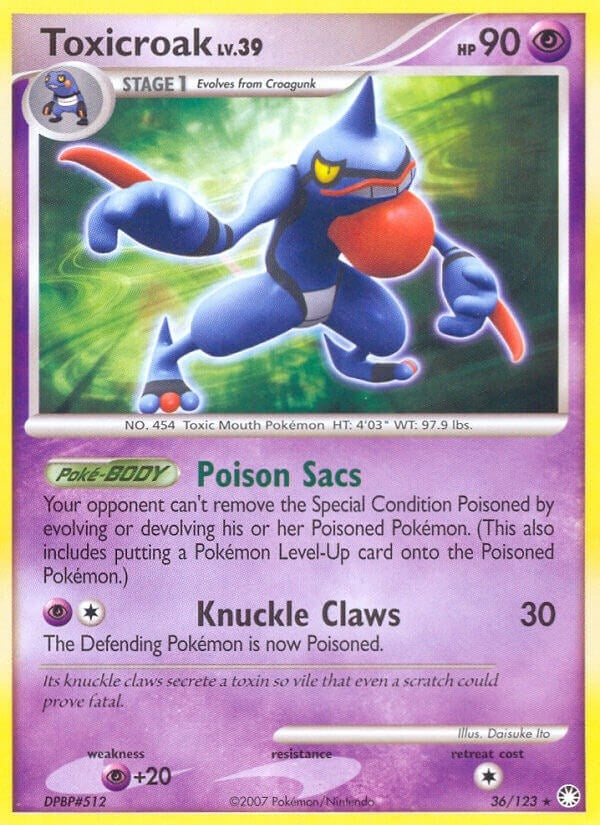 Image for Toxicroak (36/123) (Mysterious Treasures) - Pokemon