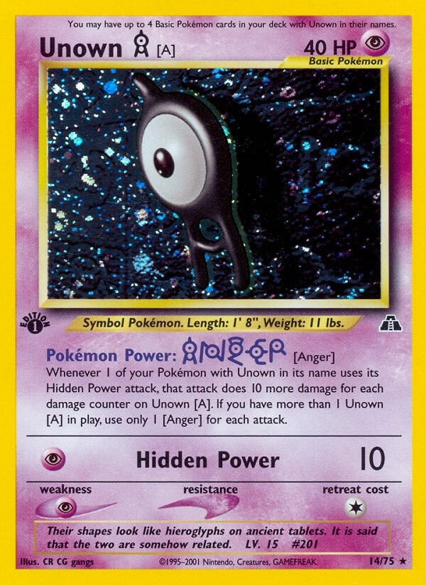 Image for Unown [A] (14) (14/75) (Neo Discovery) - Pokemon