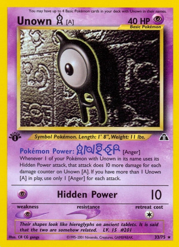Image for Unown [A] (33) (33/75) (Neo Discovery) - Pokemon
