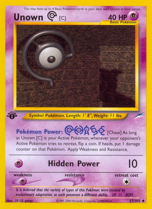 Image for Unown [C] (057/105) (Neo Destiny) - Pokemon