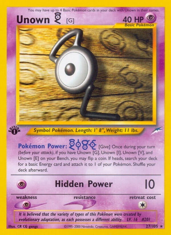 Image for Unown [G] (027/105) (Neo Destiny) - Pokemon